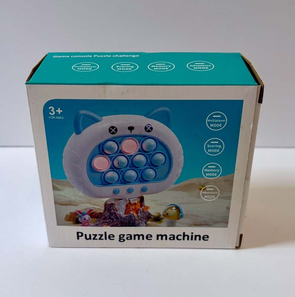 Game Console Puzzle Challenge Electronic Pop It Game Blue Cat